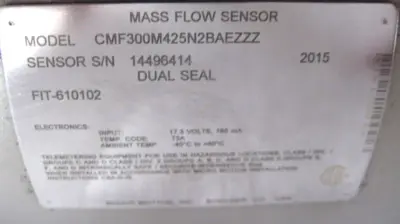 3" 150# Micro Motion CMF300 Mass Flow Sensor 800 Core Processor CALIBRATED Z22