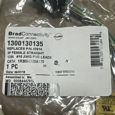 NEW Woodhead ["1R3004A20A120", "40910"]