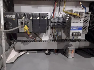 48” WIDE x 30 HP MECHANICAL IN-LINE COIL PRESS & SHEAR WITH PLC VARIABLE SPEED DRIVE: STOCK #22968