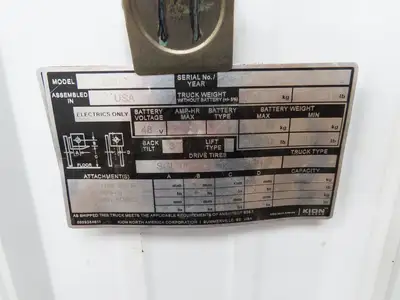 Linde E20C Forklift Mast Class II 4 Stage 4 Lever 258.5" Lift 2155 lbs Max