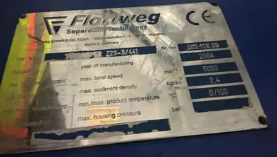 USED 2004 FLOTTWEG Z23-3/441