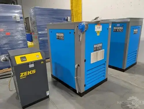 Used 2021 ROGERS KIV-40-125 Rotary Screw & Sliding Vane Air Compressors Arizona US | KD Machinery #911730