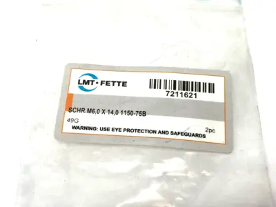 New | in-Stock LMT Fette Indexable Screw Set SCHR.M6,0X14,0 1150-75B Nuts & Screws Michigan US | Maverick Industrial Sales #1398018