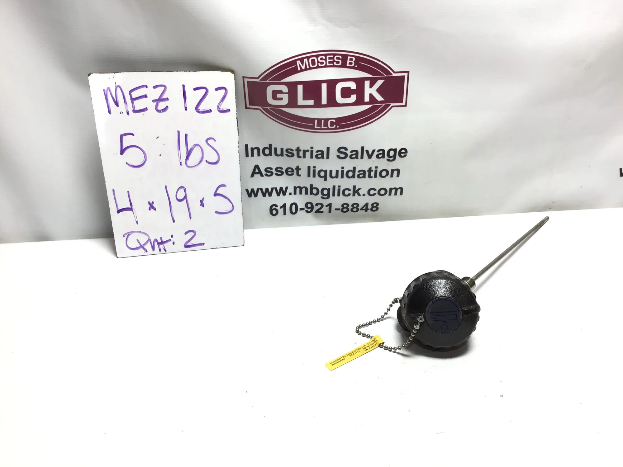 Industrial Climatic Control 414-259-9070 PN: J48U-012-00-8HN34 THERMOCOUPLE