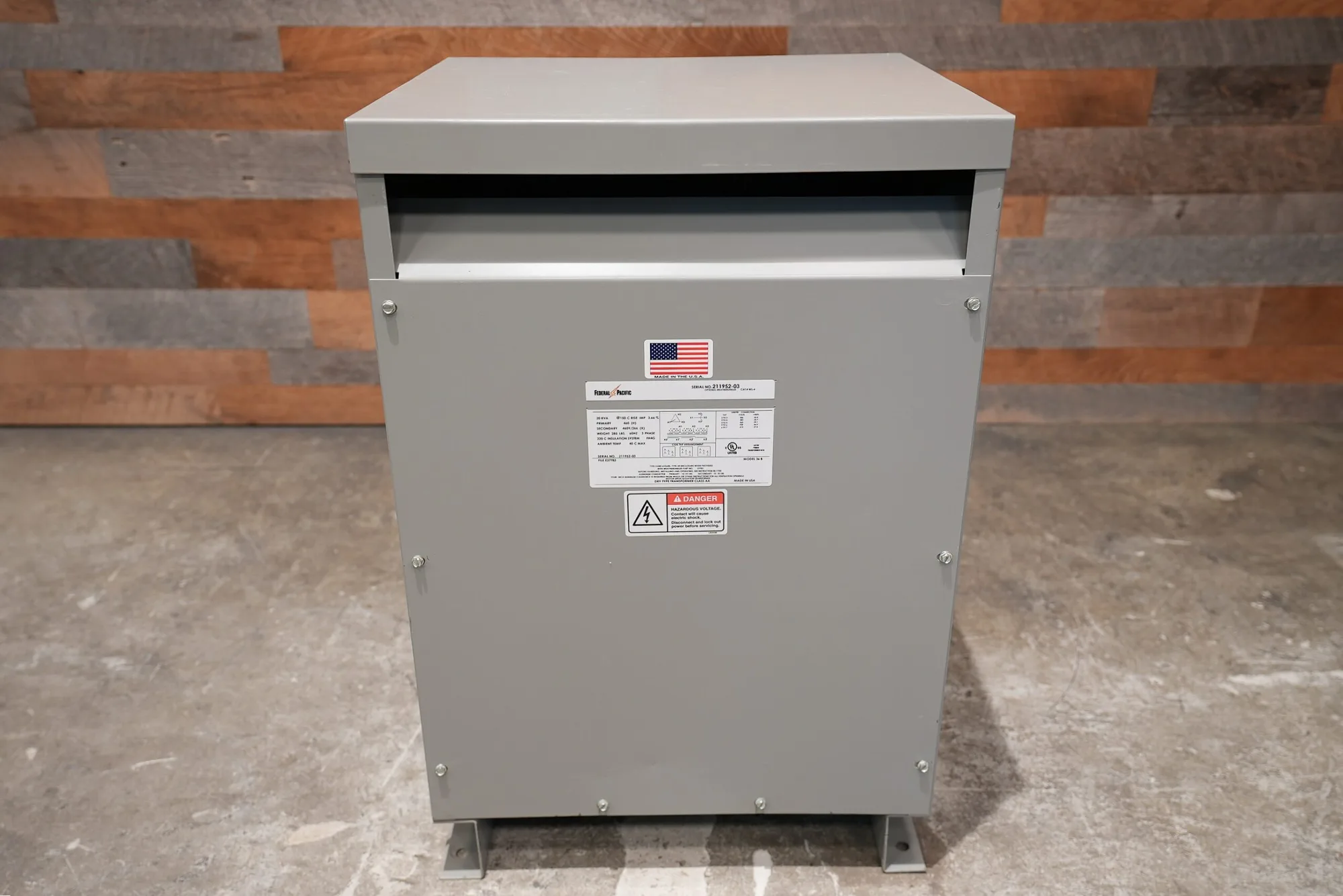 Federal Pacific 20 kVA PRI: 460V SEC: 460Y/266V 3-PHASE