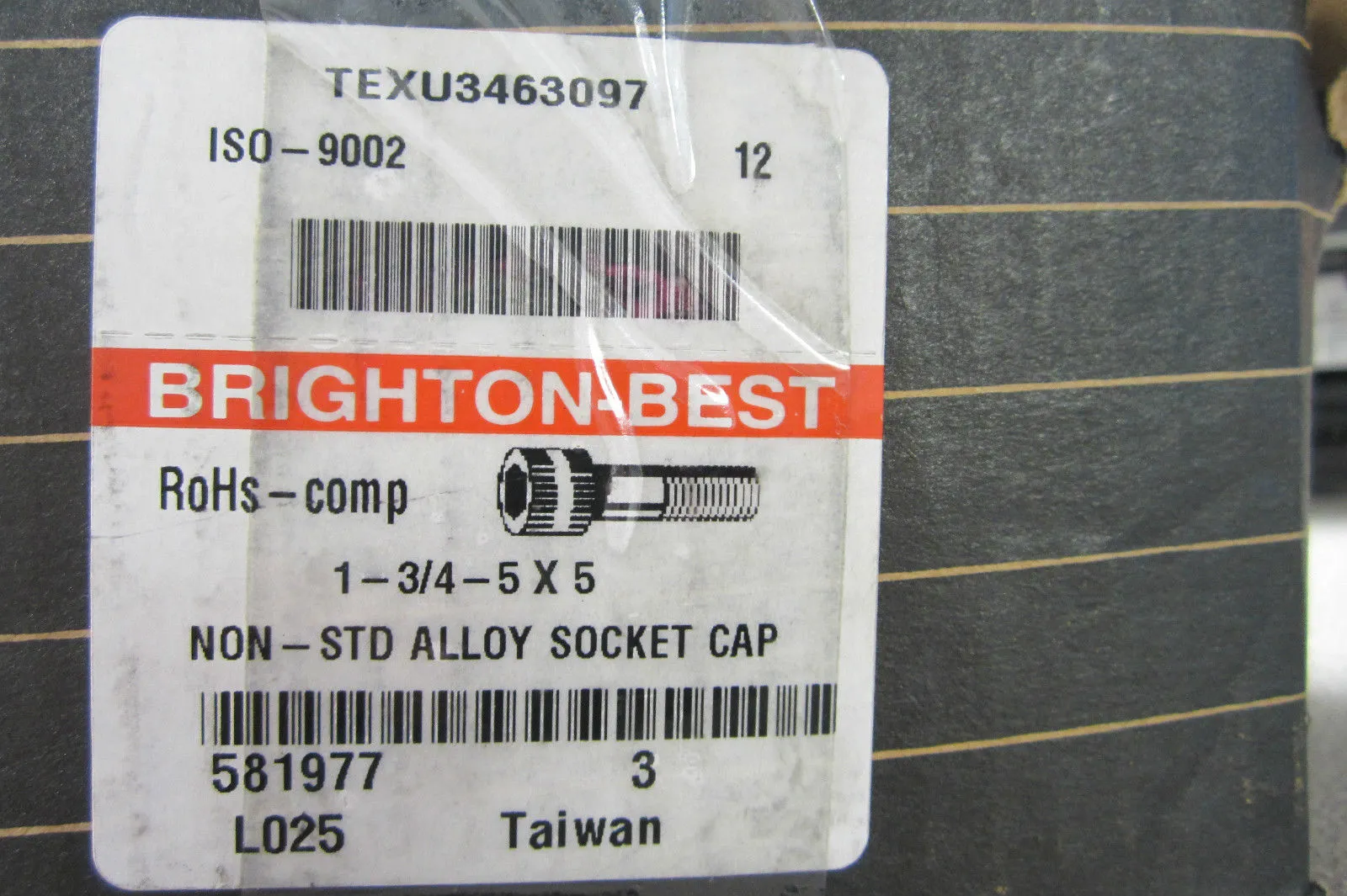 NEW BRIGHTON-BEST TEXU3463097 ALLOY SOCKET CAP 1 3/4X5X5 BOX OF 3