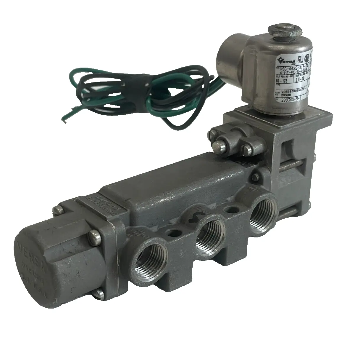 NEW VERSA VSG-4422-316-D1 4-ME-PC-U-A120 SOLENOID VALVE VSG4422316D1 4MEPCUA120