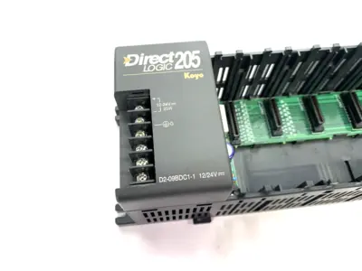 USED AUTOMATION DIRECT DIRECTLOGIC DL205 I/O BASE, 9-SLOT, DIN RAIL