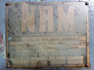 Gearbox for NRM 2.5" Cold Feed Rubber Extruder Model 50-A