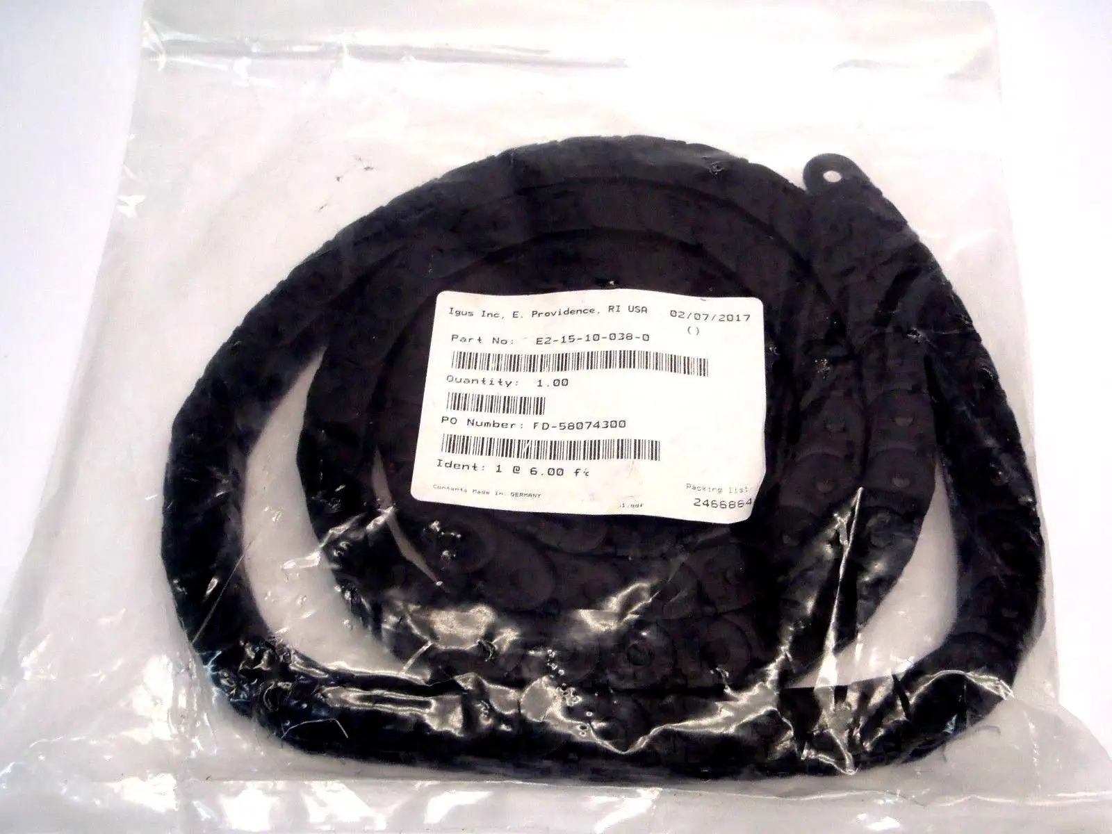 USED IGUS 6FT CABLE CHAIN E2 MICRO SERIES E2.15 14.4MM
