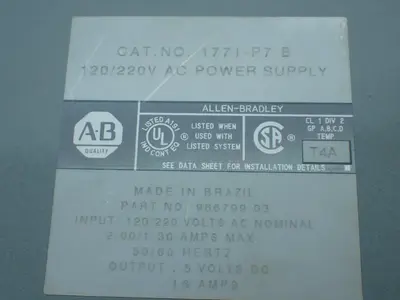 Used ALLENBRADLEY 1771P7 PLC Power Supplies Ohio US | HGR 24 #1095203