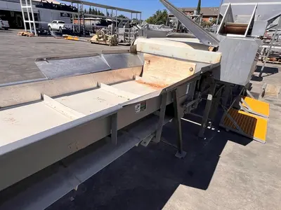 Conveyor, Belt, 24” x 15’-10”, Product Elevator, Stainless Steel, Cleated Belt, #5991526