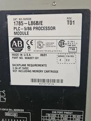 USED Allen-Bradley 1785-L86B Series E PLC-5
