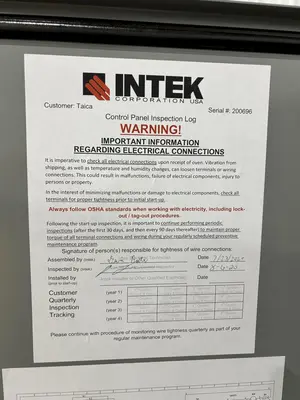 540 DEGREE X 24" W X 8" H INTEK ELECTRIC MESH CONVEYOR TYPE INFRARED OVEN, NEW IN 2020: STOCK #23213