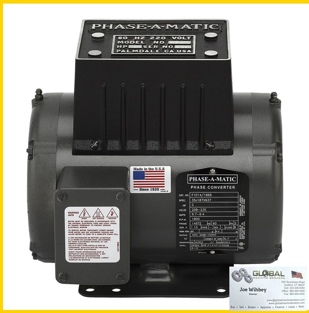 Phase-A-Matic R-2 220V 2HP Rotary Converter- NEW