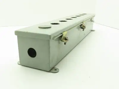 Wiegmann T4424CH Electrical Enclosure Wire Trough 4x4x24" 30mm Pushbutton Holes