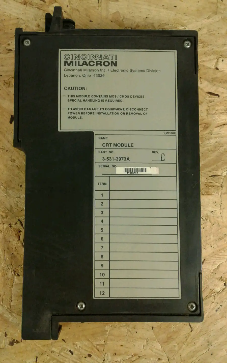 Cincinnati Milacron 3-531-3973A - CRT Module AUC