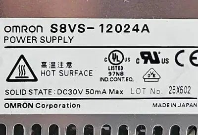 Used Omron S8VS-12024A PLC Processors | Palmetto Automation #1151805
