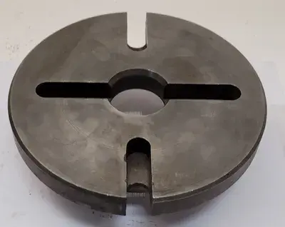 LATHE CHUCK ADAPTER BACK PLATE D1-6 MOUNT, 10" DIAMETER, 2-1/4" THRU HOLE