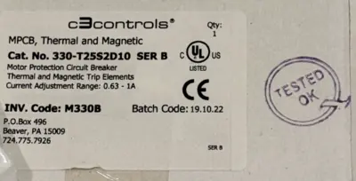 NEW C3CONTROLS 330-T25S2D10