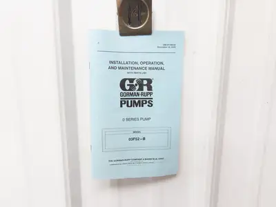 Gorman-Rupp 03F52-B Self Priming Centrifugal Pump 3x3"NPT O-Series Cast Iron