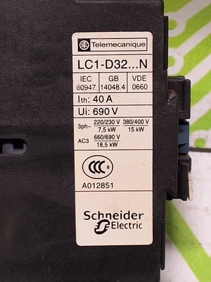 TELEMECANIQUE LC1 D32 10 CONTACTOR