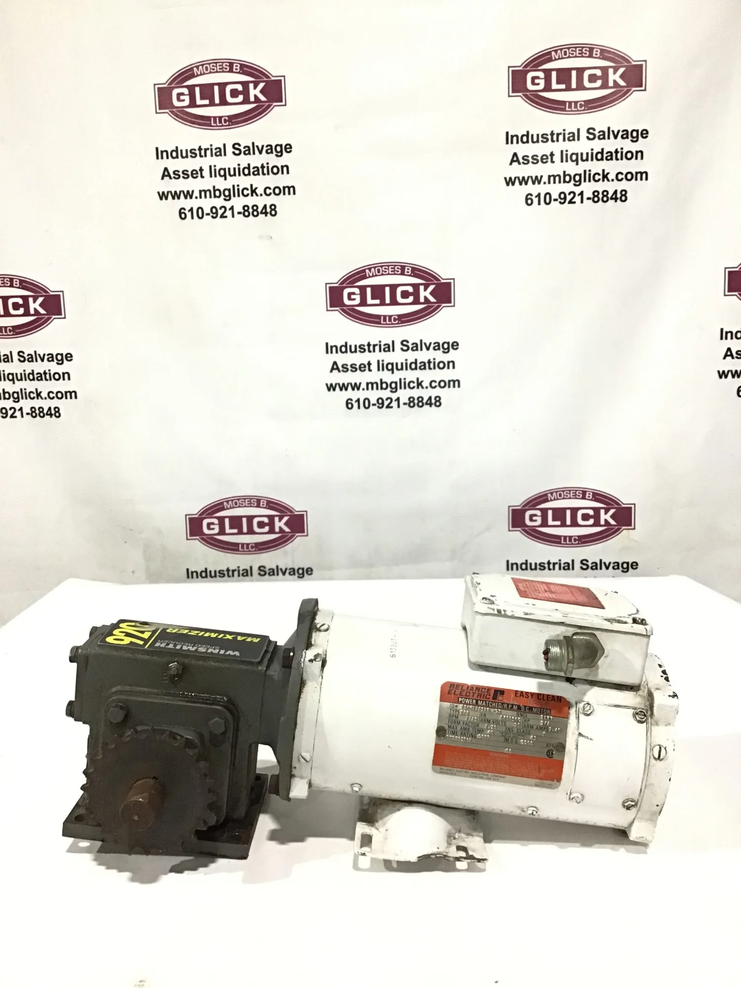 Reliance T56H1703AB-0X DC Motor 1725RPM 3/4HP with Winsmith 920 Speed Reducer