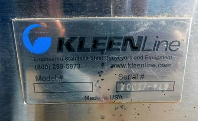 USED KLEENLINE BELT CONVEYOR 20 X 72