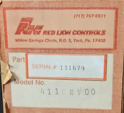 USED Red Lion Controls RED LION 411BMV00