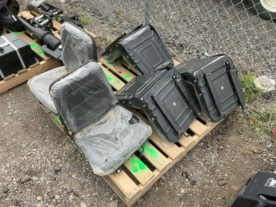 Used LOT OF (5) MINI EXCAVATOR SEATS Construction Equipment Parts Michigan US | Miedema Asset Management Group #1579273