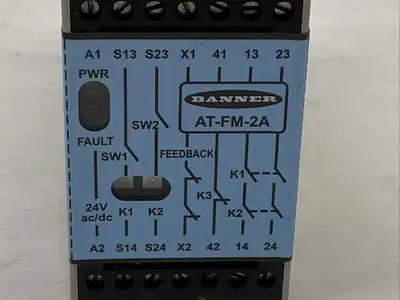 AT-FM-2A | Banner  Machine Safety Relay 2-Channel 250mA 24V 72050 - For parts or not working