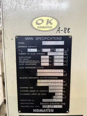 USED 2006 KOMATSU PRESSES KOMATSU OBS35-33 PRESS