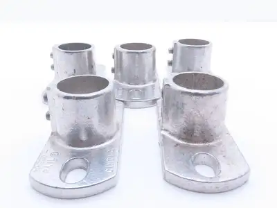 Hollaender 46-7 1-1/4 Speed-Rail Base Flange 1-1/4" Pipe Fits 1.66" OD Lot of 5