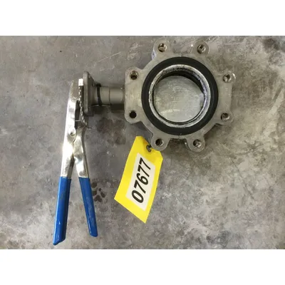 Used 4" Keystone 316 Stainless Steel Manual Butterfly Valve