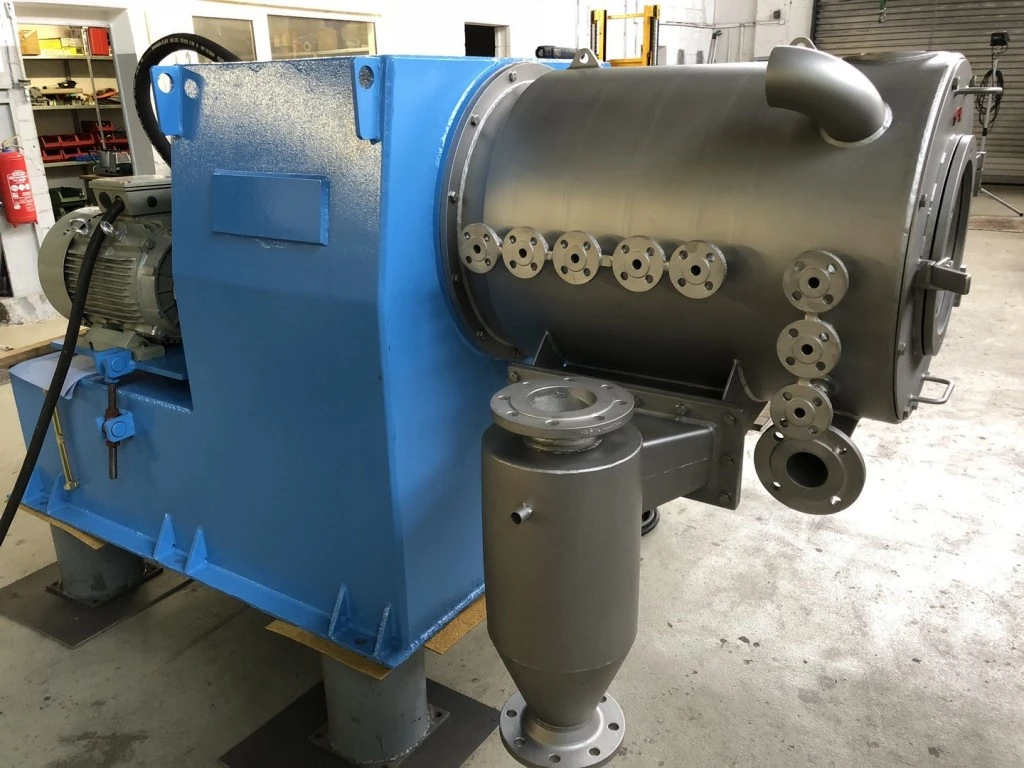 Escher-Wyss P-360/2 pusher centrifuge, 316SS.