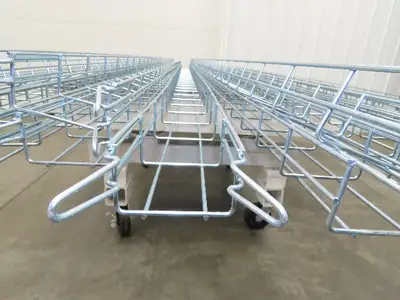 Husky WBS22-4-3M-EZ Cable Tray 2"x8"x8' Easy Connect Wire Basket Lot of 13