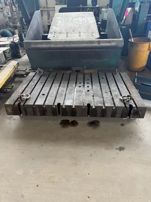 84" x 54" x 8-1/2" T-SLOTTED BOLSTER PLATE. STOCK # 1099725