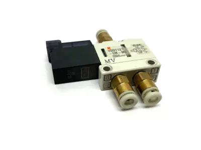 USED SMC SINGLE SOLENOID VALVE, 0-0.7MPA, M5 PORTS, 24VDC