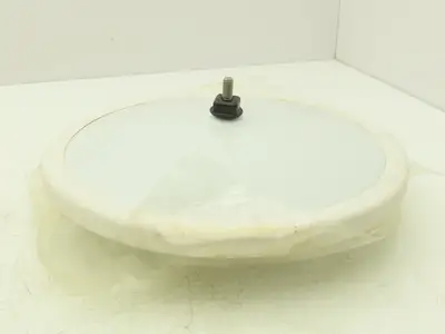 Velvac 709217 10" Center Mount Convex Mirror White Back Pivoting Stud 5/16"-18