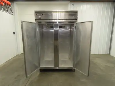 Continental 2R 2 Door Reach In Refrigerator Commercial All Stainless Steel 115V