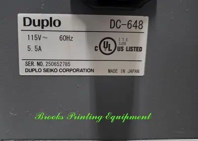 Used 2025 DUPLO DC-648 Slitters & Slitting Lines North Carolina US | BROOKS PRINTING EQUIPMENT #1326901