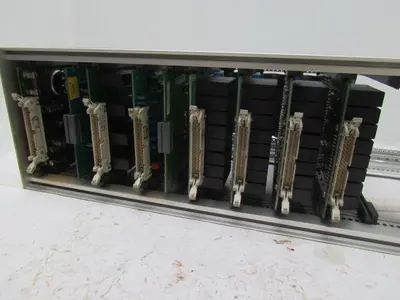 Emhart Warren MeC-022996-6 14" CPU rack w/ boards