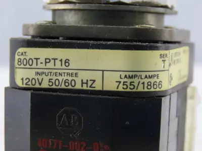 Allen Bradley 800T-PT16/T Clear Push Button 120V 1N.O 1N.C Series T