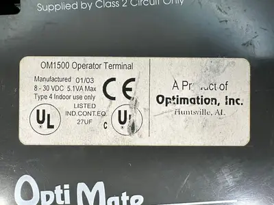 OptiMation Opit Mate OM1500 OPERATOR TERMINAL (7.3.4)