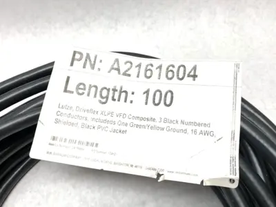USED LUTZE DRIVEFLEX XLPE FLEXIBLE VFD CABLE TYPE RHW-2 SHIELDED