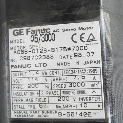 FANUC A6/3000 AC SERVO MOTOR A06B-0128-B175 #7000