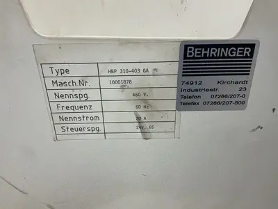 Used 2011 BEHRINGER HBP310/403GA Horizontal Band Saws Ohio US | HGR 24 #1314753