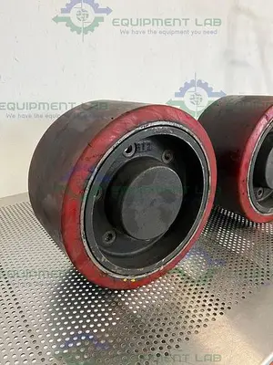 USED LOT OF 2 - RAYMOND 10" X 5" POLYURETHANE FORKLIFT TIRES 6T2