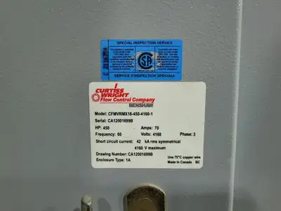 USED BENSHAW CFMVRMX18-450-4160-1