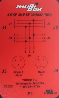 NEW TURCK 4RKF30-RSF30/S651/RED JUNCTION BOX 4RKF30RSF30S651RED 100022483